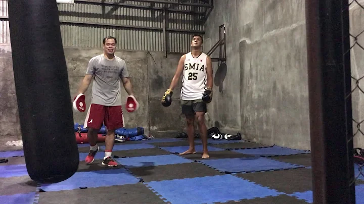 Boxing mitts with bro eric suguitan ex pba player ...