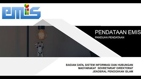 ALUR PENDATAAN EMIS SEMESTER GANJIL 2020 2021