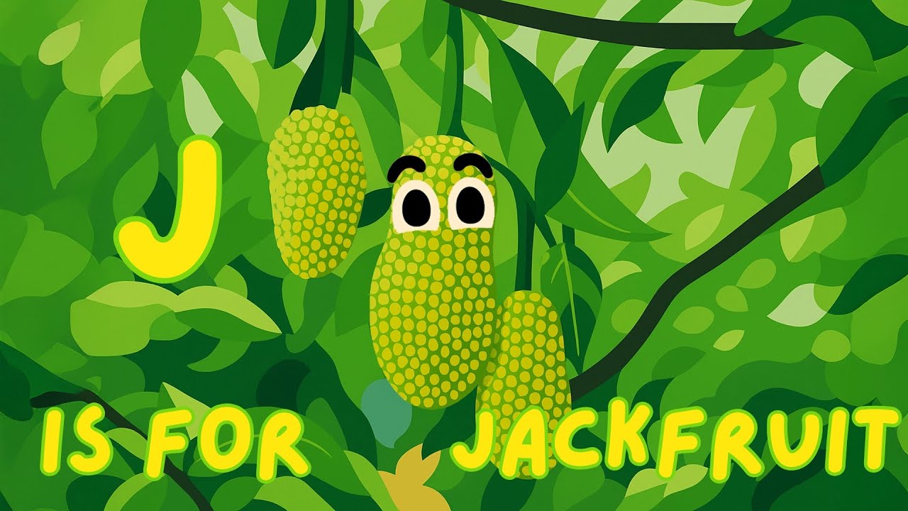 Mira J is for Jackfruit 🌴 | ABC Fruit Songs | Flat design vector art en YouTube Mira J is for Jackfruit 🌴 | ABC Fruit Songs | Flat design vector art en YouTube