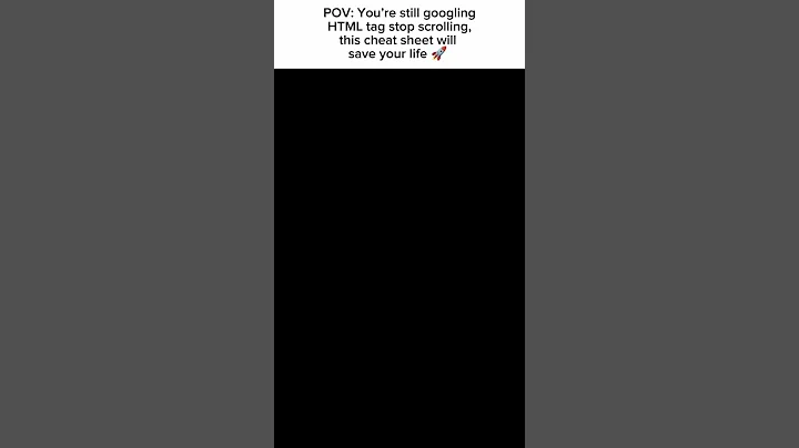 ⚡ LEARN HTML IN 60 SECS! 🔥 MUST-KNOW HTML TAGS 2025 🚀 | WEB DEV CHEAT SHEET #html #coding #shorts