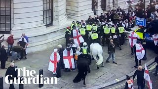 Police arrest several men as clashes break out at St George’s Day rally in London