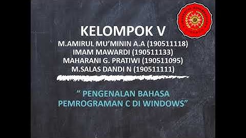 PENGENALAN BAHASA PEMROGRAMAN C DI WINDOWS