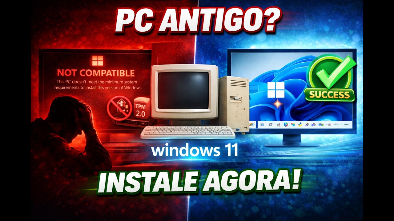 como Windows 11 em PC ANTIGO? Como Instalar SEM TPM e SEM Requisitos