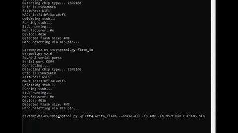 วีธี Backup Firmware ESP8266 และ Upload Firmware ด้วย esptool.py