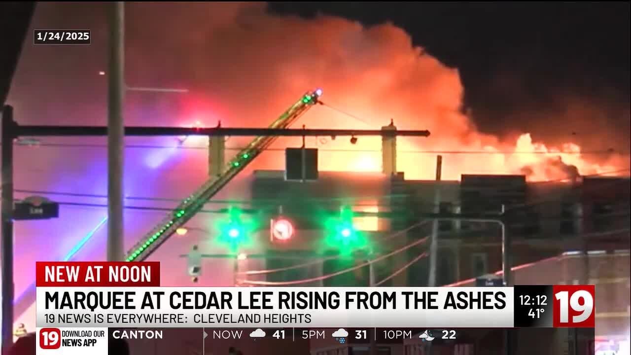 Marquee at Cedar Lee rising from the ashes