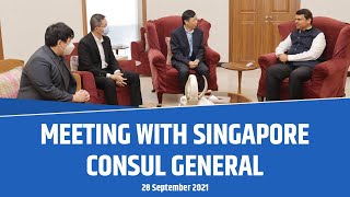 Meeting With Singapore Consul General Gavin Chay And Consul General-Designate Mr. Cheong Ming Foong