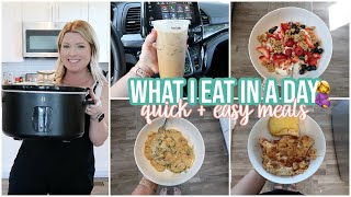 WHAT I EAT IN A DAY | SUPER QUICK AND EASY MEAL IDEAS | EASY CROCKPOT RECIPE | WHAT I EAT PREGNANT