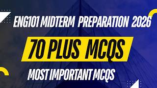 ENG101 Midterm preparation 2026 | Most repeated MCQs | VU
