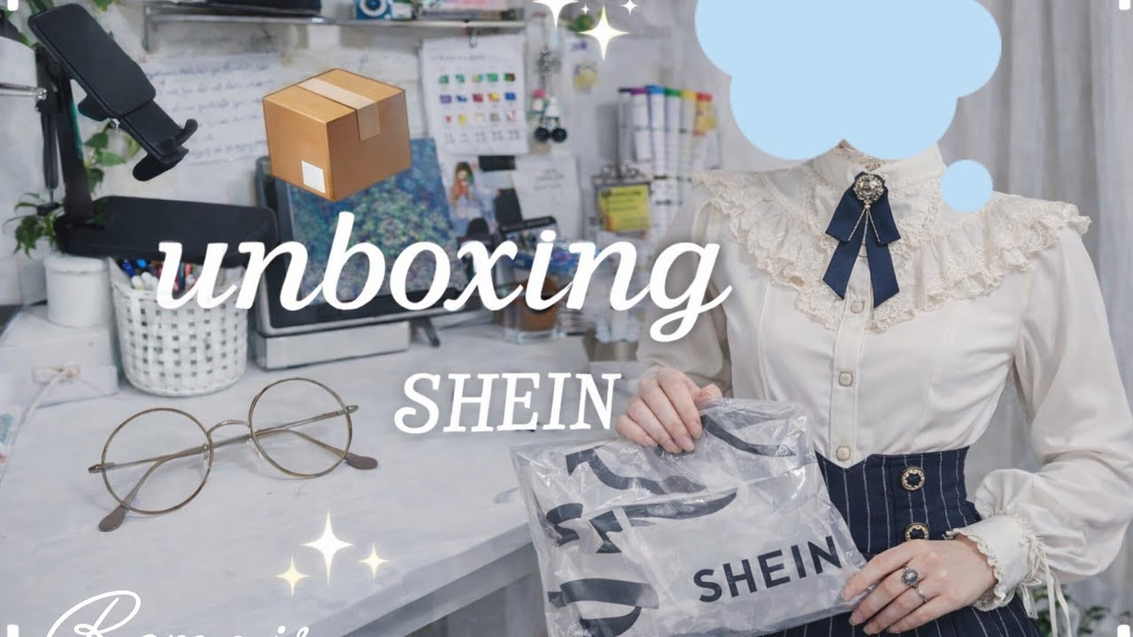 unboxing SHEIN 📦📦 [انبوكسنغ من شي ان]تغيير ترتيب 🎨المكتب •▪︎•~Romais on draw~💫اول فيديو ف رمضان 