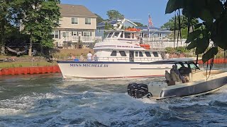 Canal Waters Breach The Boats Bow In The Very Choppy Point Pleasant Boro Canal - July 25th, 2026