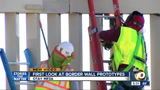 First glimpse of border wall prototypes