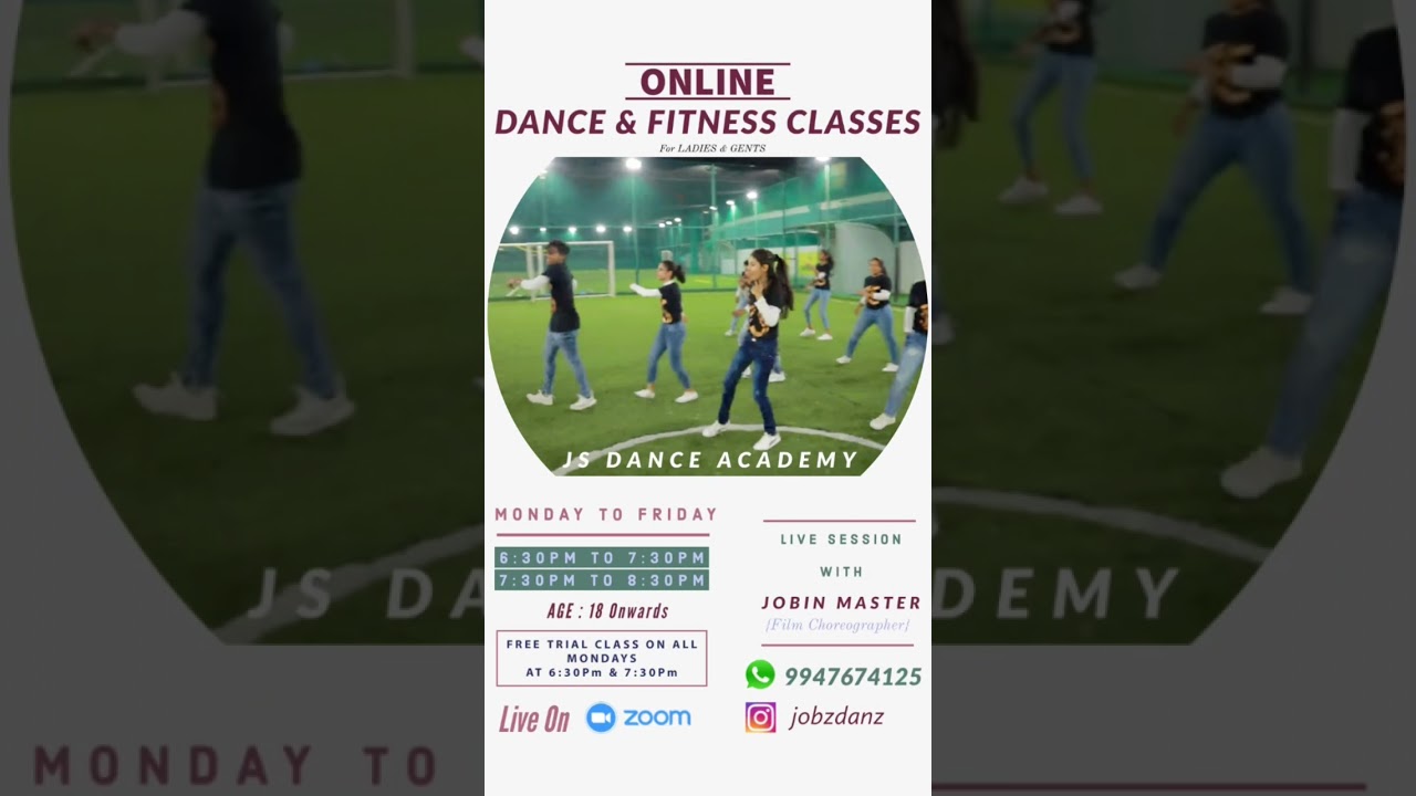 DANCE CLASS | FITNESS | ZUMBA | JOBIN MASTER | Online | Kids Dance Class | JS Dance Academy Kochi