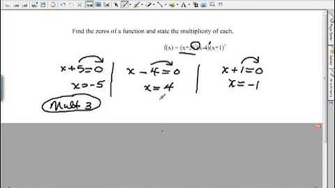 find zeros and state multiplicity