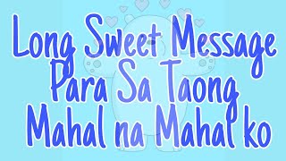 Long Sweet Message Tagalog Lsm Youtube long sweet message tagalog lsm