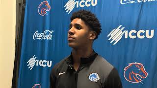 Boise State running back Sire Gaines talks after 24-3 win against Nevada 