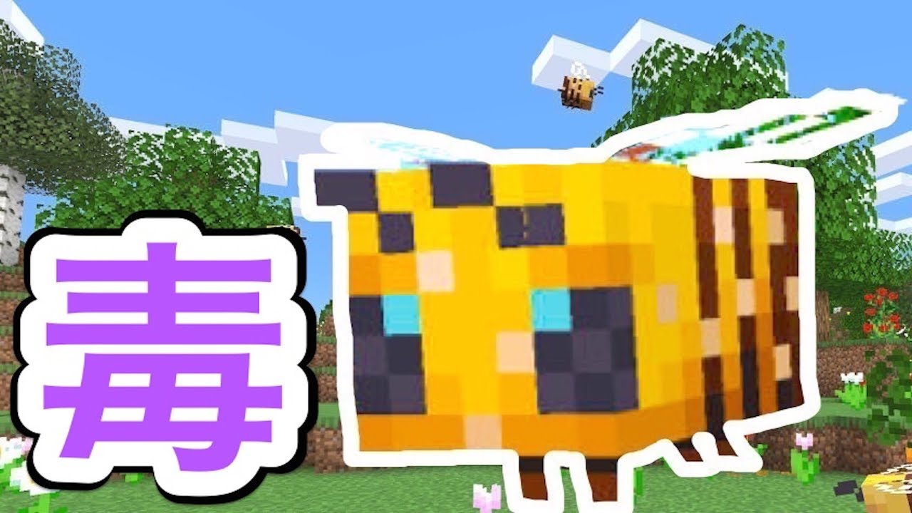 マイクラ初心者がハチを捕まえて刺されて遊んでみた Minecraft 1 Youtube