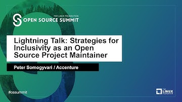 Lightning Talk: Strategies for Inclusivity as an Open Source Project Maintainer - Peter Somogyvari