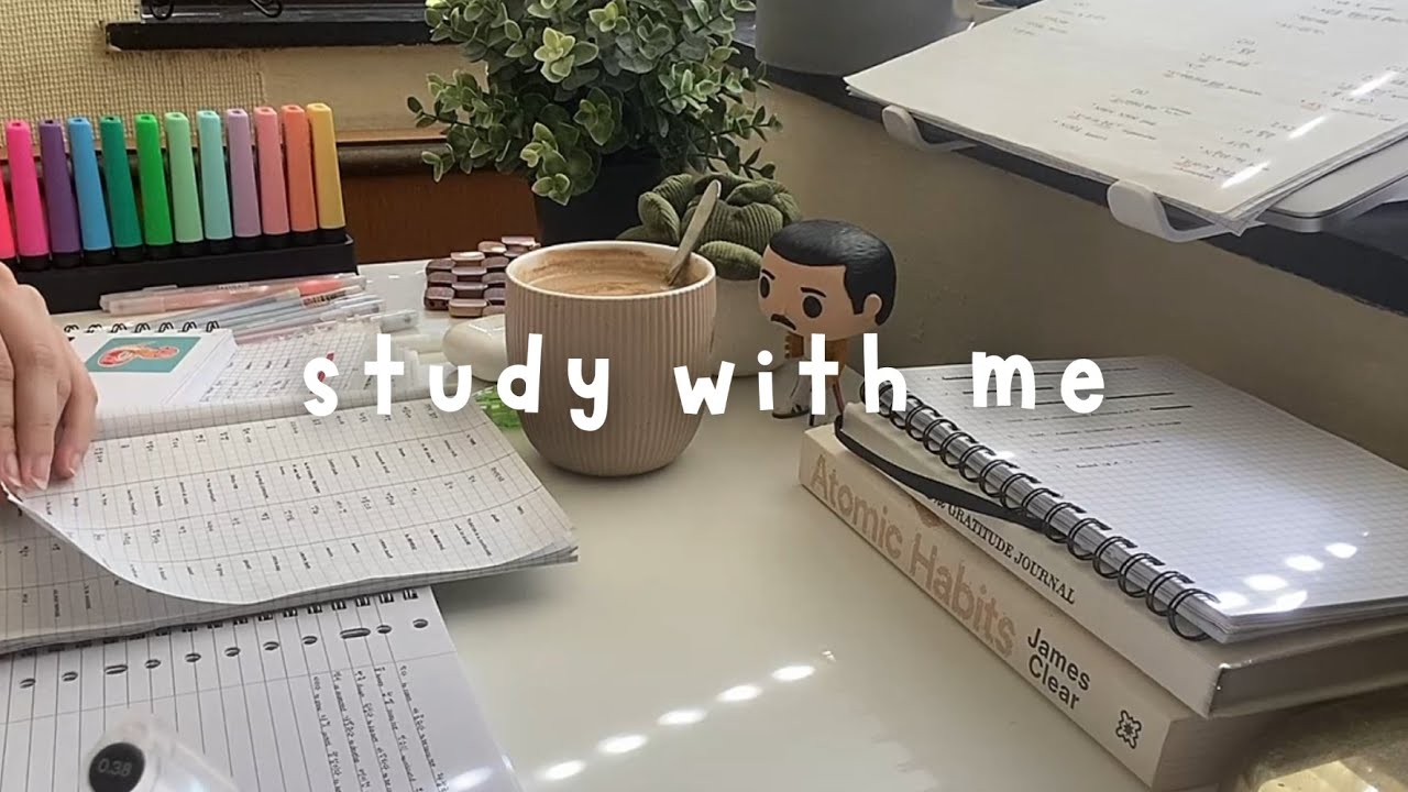 Study With Me 2 Hours / no break + no music | real time study session ...