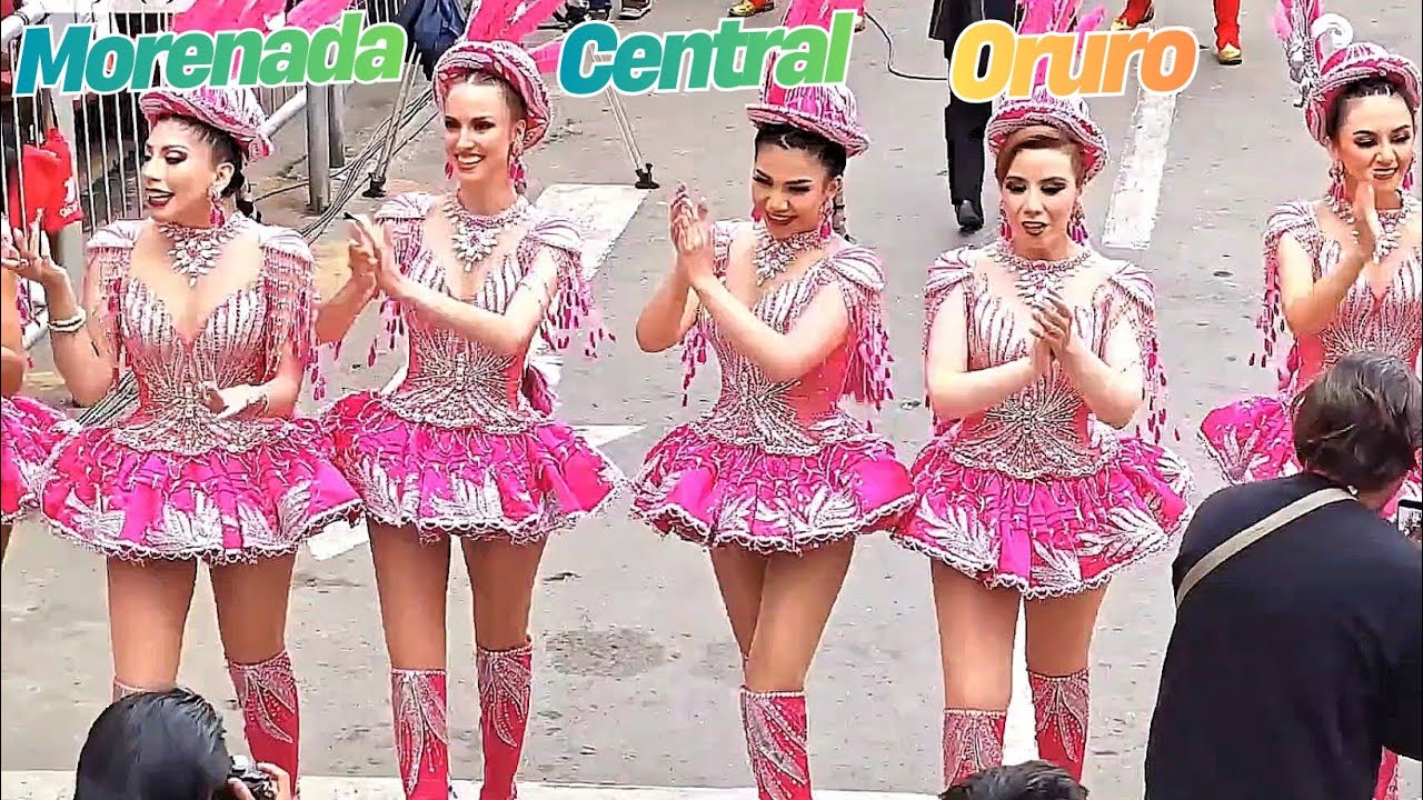 Fraternidad Morenada Central Oruro, haciendo su presentación en el Carnaval de Oruro 2026.