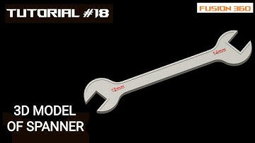 Creating a 3d model of spanner in fusion360. #fusion360 #3dmodelling #tutorial