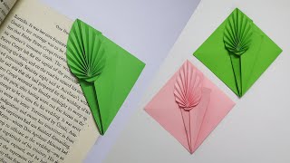 How to Fold Leaves Bookmark | Easy Origami Bookmark Corner | Paper Leaf Bookmark