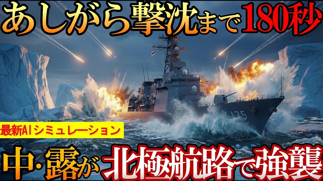 【日本の最強兵器】【草薙司令官シリーズ4】もしもロシアと中国が北極海で日英連合艦隊を強襲してきたら？日英の怒涛の大逆襲に中国・ロシア軍が遁走！【最新AIシミュレーション】