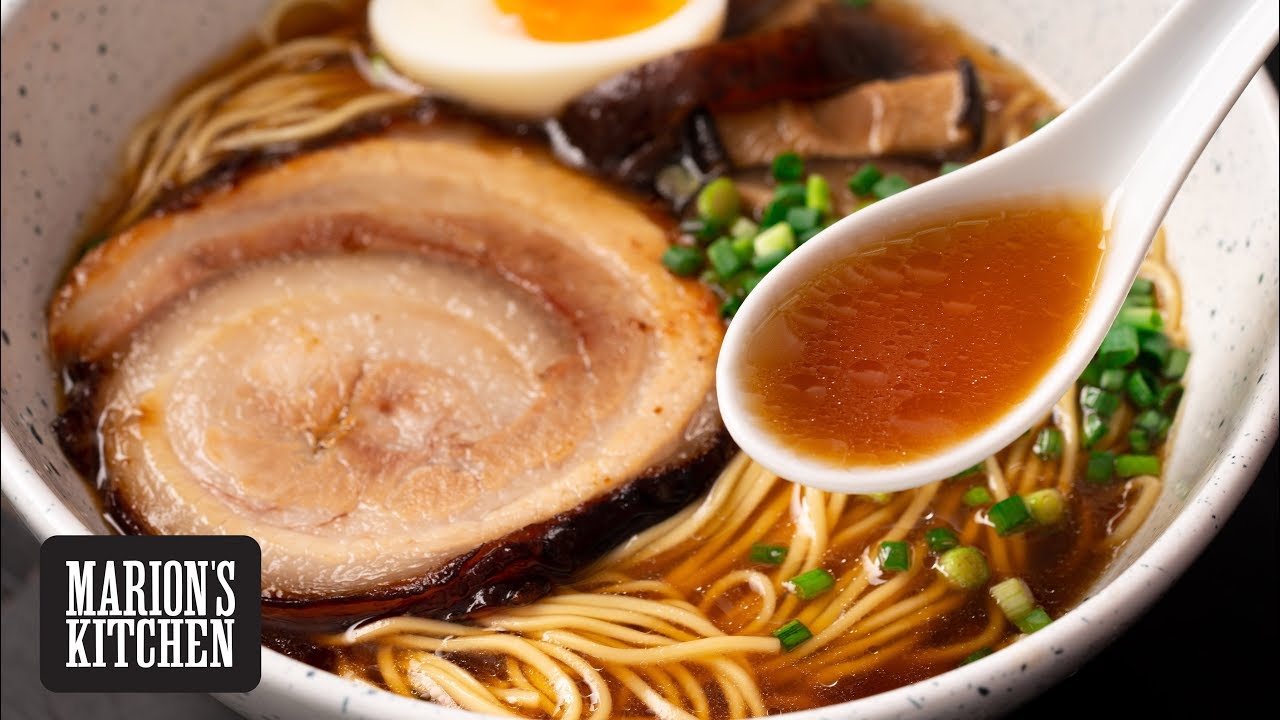 How To Make Shoyu Ramen At Home Marion's Kitchen - YouTube