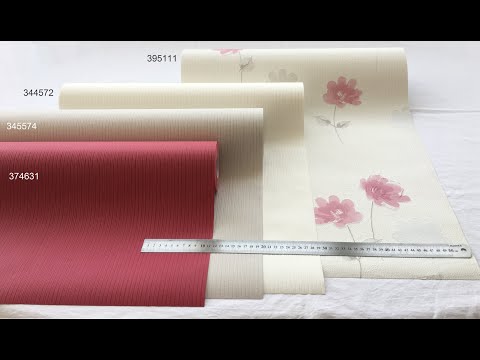 Однотонні німецькі шпалери 374631, яскравого вишневого відтінку бордового кольору, фактурні, вінілові та флізелінові обоі, видео 1