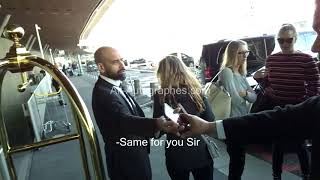 Despite A Stupid Bodyguard Margot Robbie Signing Autographs In Paris