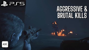 The Last of Us Part 1 PS5 Aggressive & Brutal Kills Gameplay - After Life "Graphics Mode"