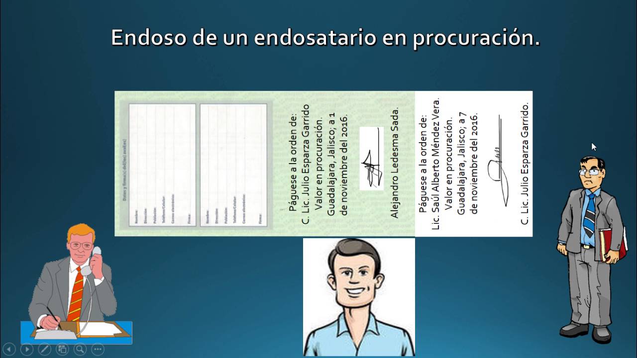 Endoso en propiedad ejemplo