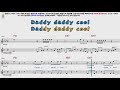 Boney M Daddy cool POP musical score Karaoke video