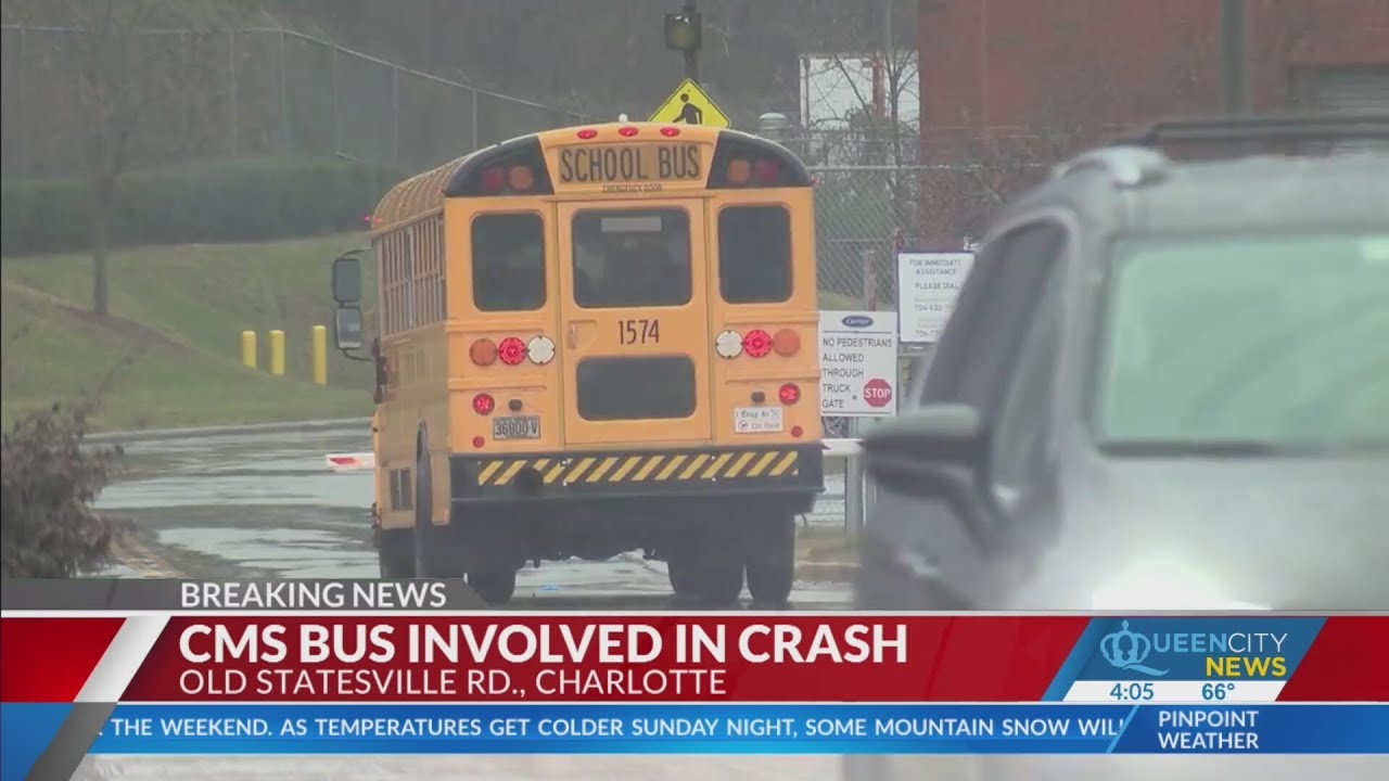 Driver suffers medical emergency in Charlotte school bus crash - YouTube