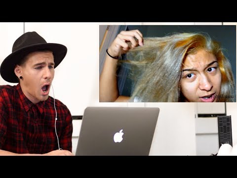 HAIRDRESSER REACTS TO AWFUL DIY HAIR COLOR! | bradmondo