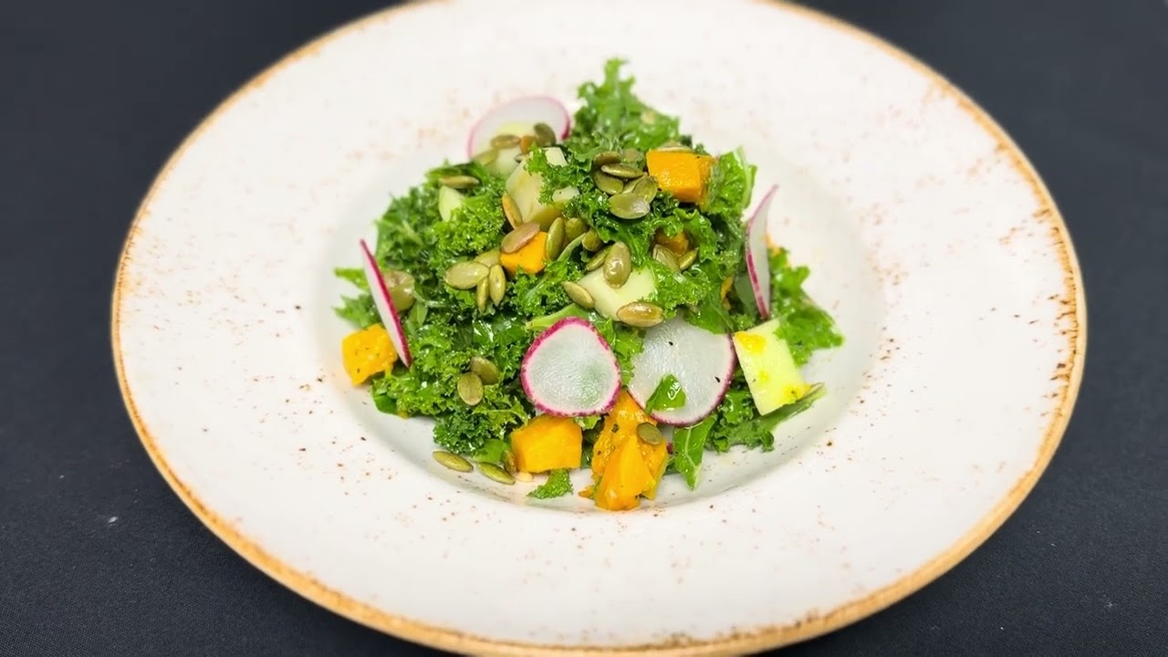 Kale Apple Salad, Balsamic Vinaigrette!