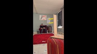 Guy Lands a Card Into 2 Pegs Attached to a Cardboard