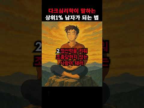 다크심리학이 말하는 상위 1%남자가 되는 법..#다크심리학 #심리학 #심리