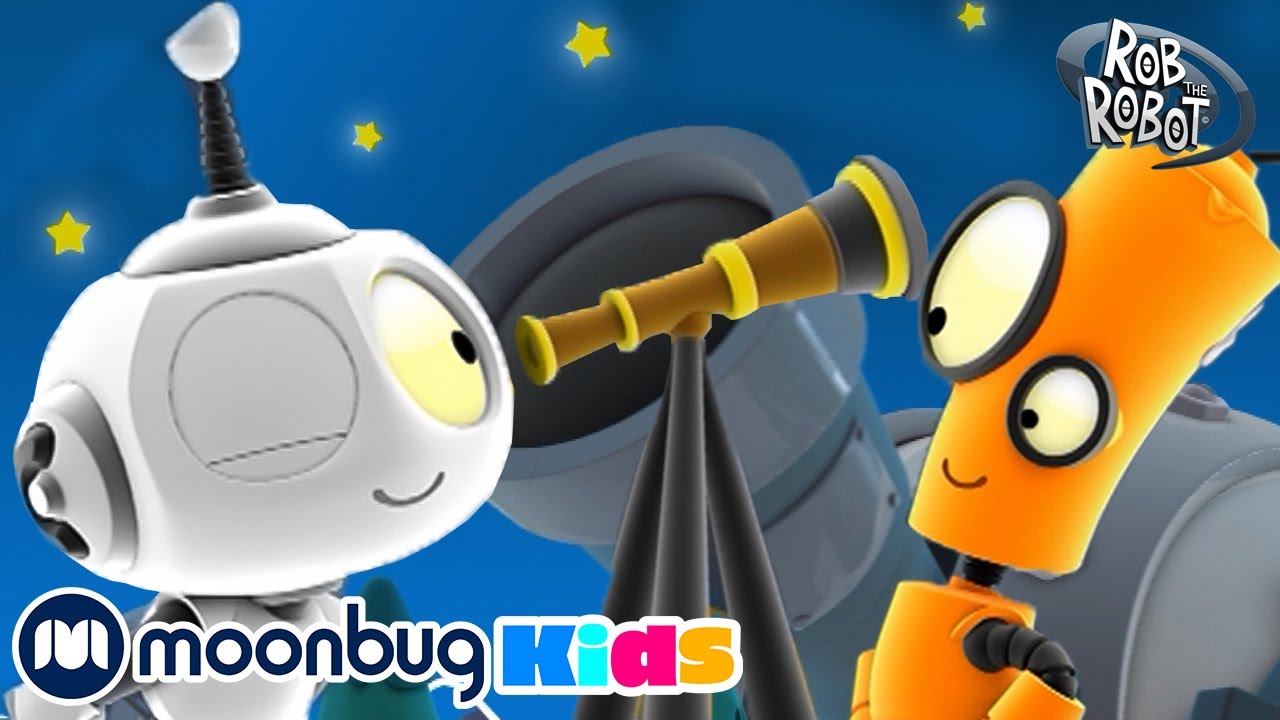 ⁣Rob Loves Stars Morning, Moon, and Night! | @RobTheRobot-RobotCartoons |