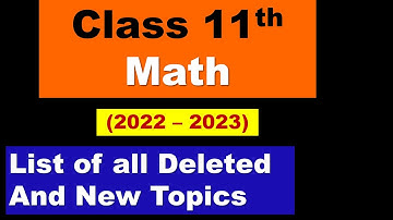 Class 11 Math syllabus 2022-23 | Math Syllabus class 11 | Math reduced syllabus class 11