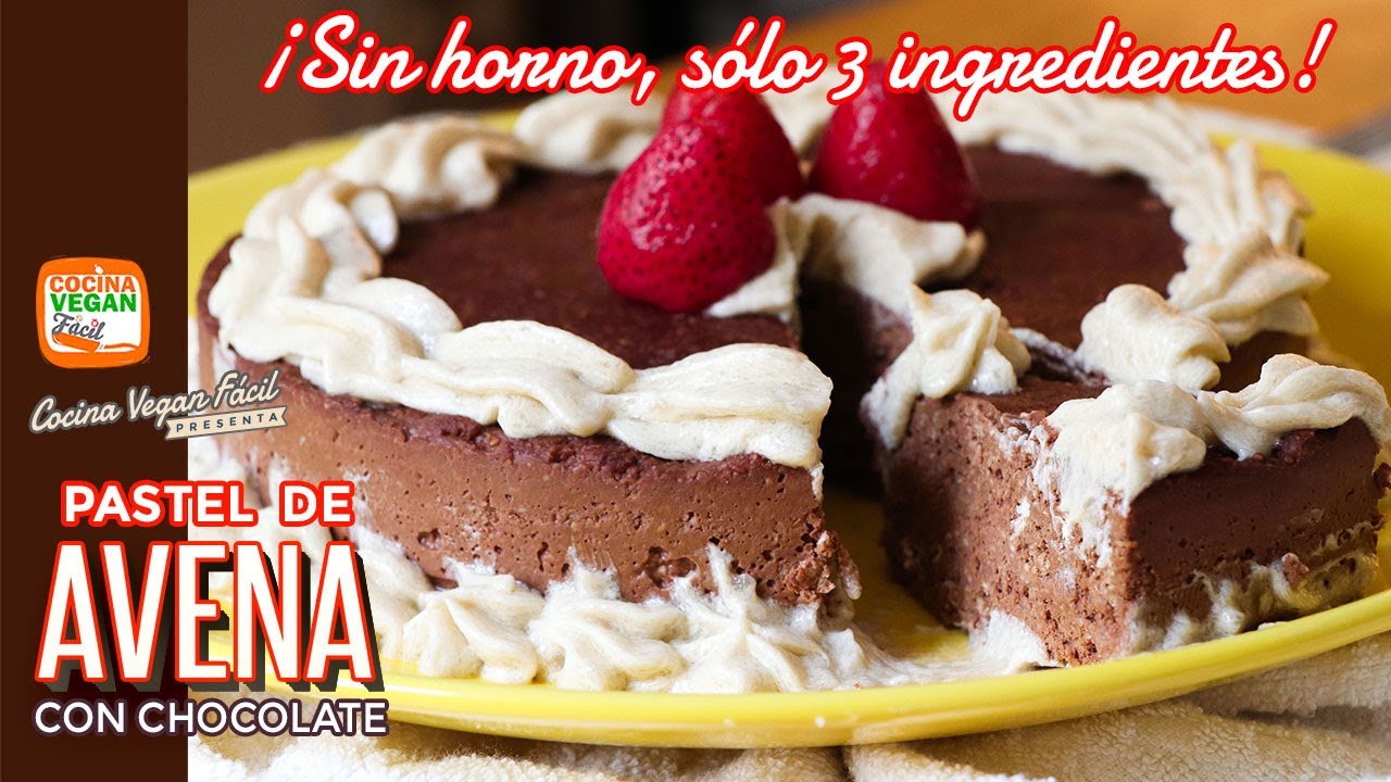Delicioso y sencillísimo postre con sólo 3 ingredientes, sin horno, sin estufa - Cocina Vegan Fácil