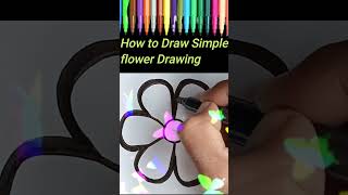 Drawing tutorial: Rainbow flower for kids #stepbystepdrawing #drawing #artforkids #howtodraw #art