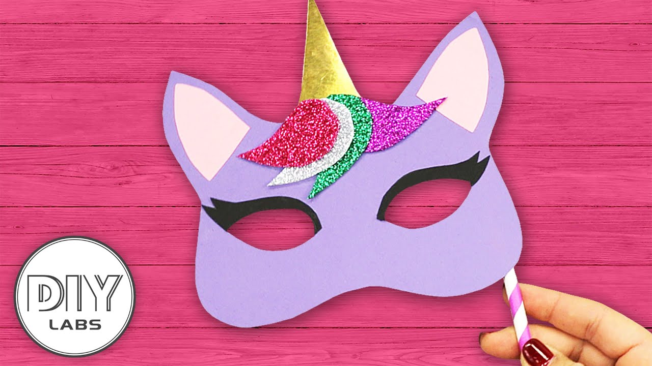 Unicorn Mask Paper Craft Fast N Easy Diy Labs Youtube