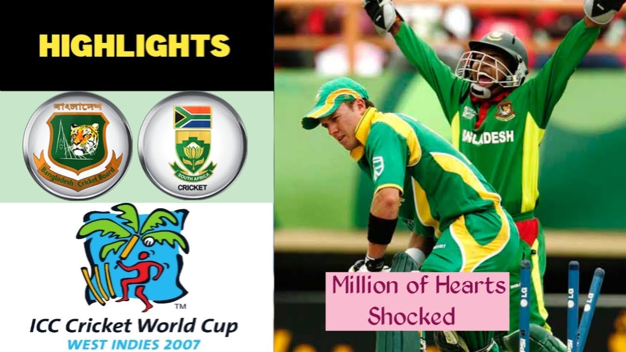 More than millions heart shocked Bangladesh vs South Africa 2007 World Cup Highlights