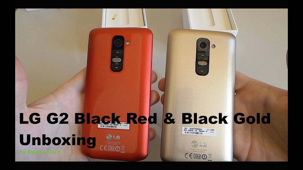 LG G2 Black Red & Black Gold unboxing italiano by Spazio iTech YouTube