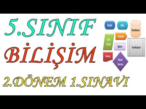 5.Sınıf Bilişim Teknolojileri 2.Dönem 1.Yazılı ALGORİTMA AKIŞ ŞEMASI