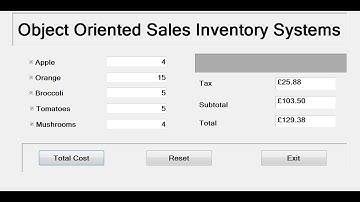 How to Create Sales Inventory System Using Object Oriented Approach  in Visual Basic.Net