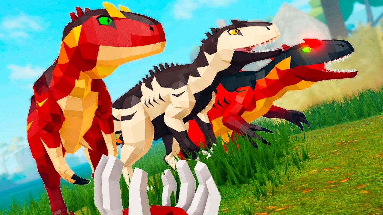 TRIO de ALLOSAURUS, Caçadores de MANADAS! - Prehistoria Realismo ROBLOX (PT-BR)