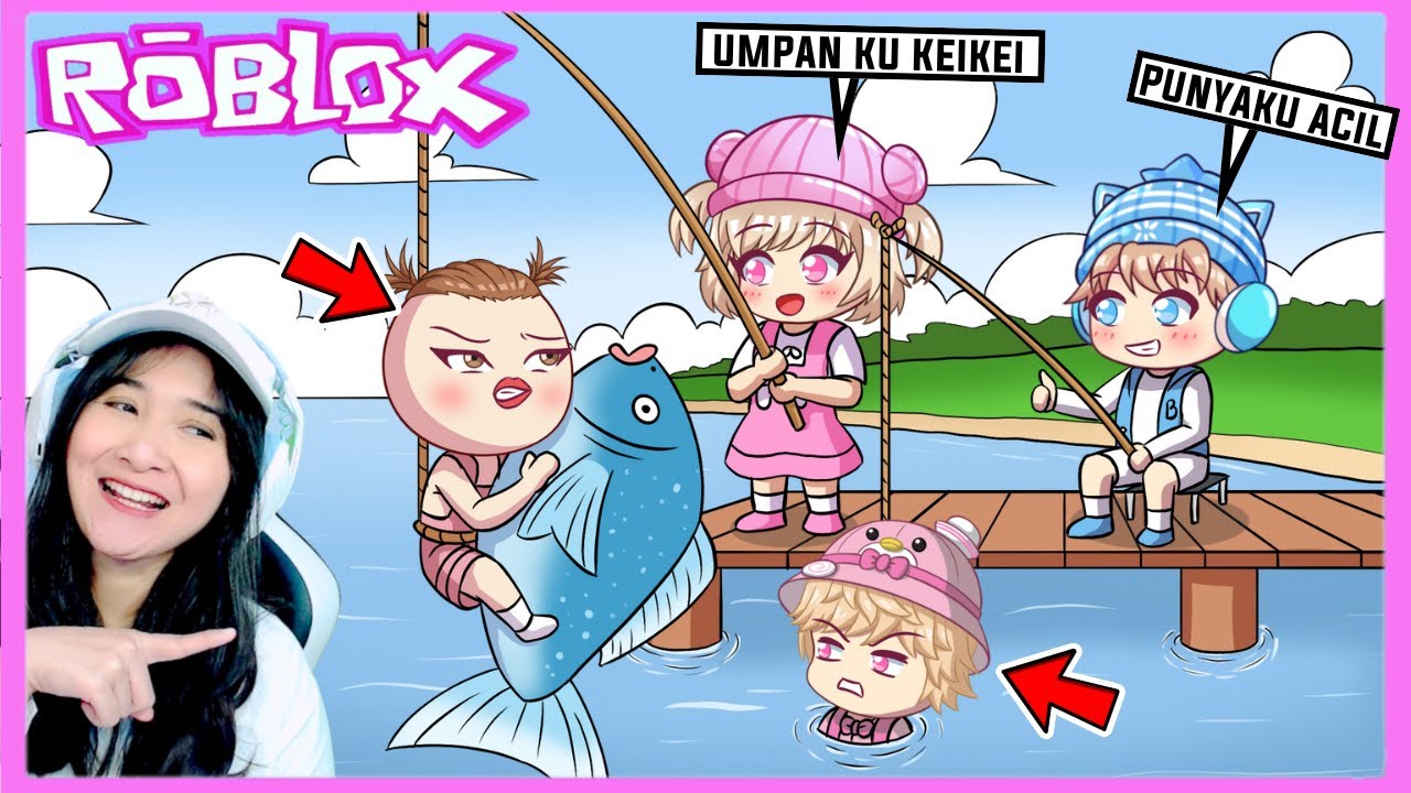 Teman-Teman Youtuber ku Menjadi Umpan Memancing ku dan Abangku! (ROBLOX) @BANG BOY GAMING