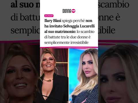 Video Ilary Blasi spiega perché non ha invitato Selvaggia Lucarelli al suo matrimonio