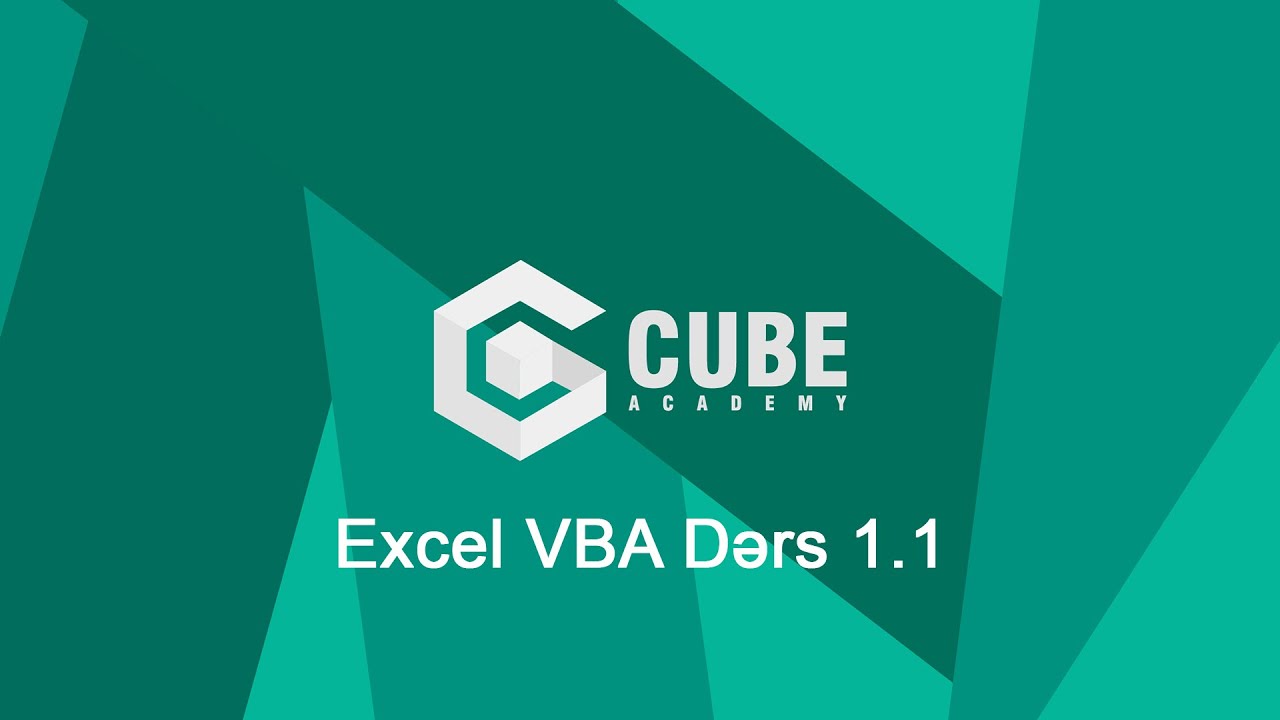 Excel VBA - Dərs 1.1 - Excel Macros və VBA haqqında ilkin biliklər